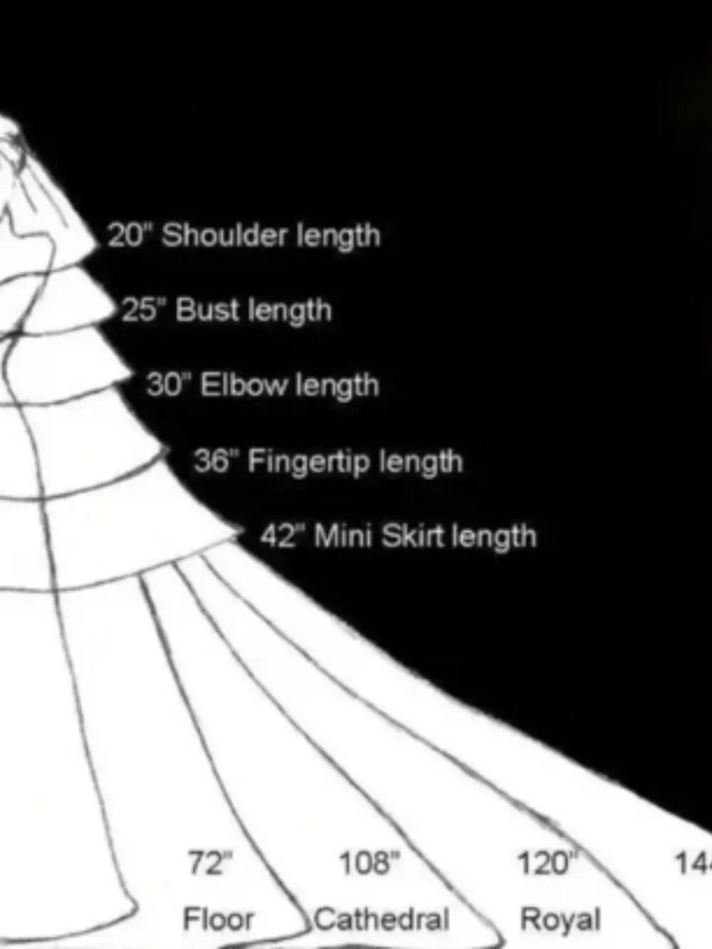 Cathedral Wedding Veil Floral Drop Lace